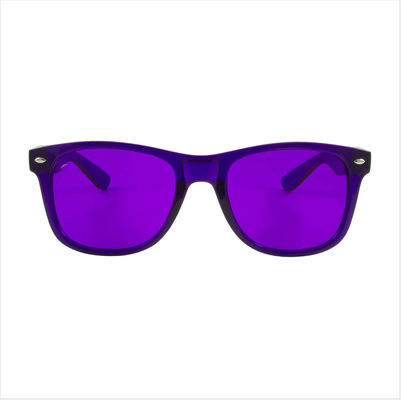 Óculos de sol UV da terapia da cor clara da lente de Violet Tinted Glasses UVB