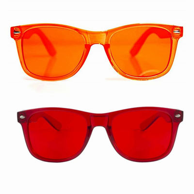Vidros coloridos da terapia da cor da lente do quadro óculos de sol plásticos duros