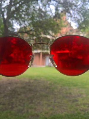 Autoconfiança de HONY em volta da terapia da visão dos vidros vermelhos e verdes