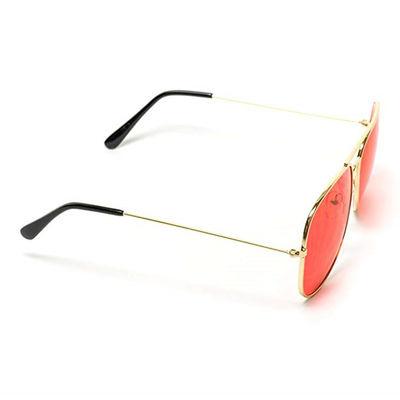 Grandes vidros completos de Sunglasses Color Therapy Sun do aviador do quadro do metal