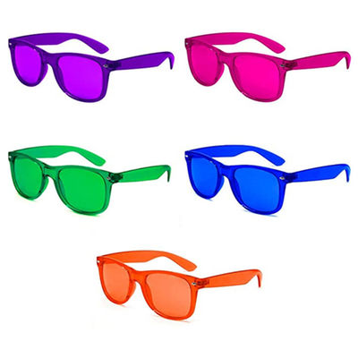 Os vidros claros da terapia colorem óculos de sol unisex das fontes do favor de partido para relaxar vidros