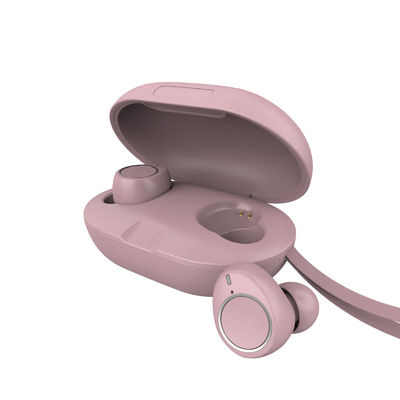 Fone de ouvido ativo 43mAh de Mini Pink Bluetooth TWS do cancelamento do ruído