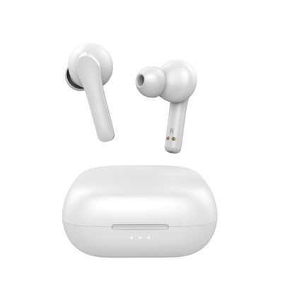 Rádio dos fones de ouvido de Bluetooth 5,0 do fone de ouvido de TWS para o branco dos esportes