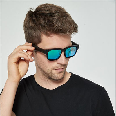 Anti óculos de sol sem fio de nylon leves azuis de Bluetooth com fones de ouvido Bluetooth